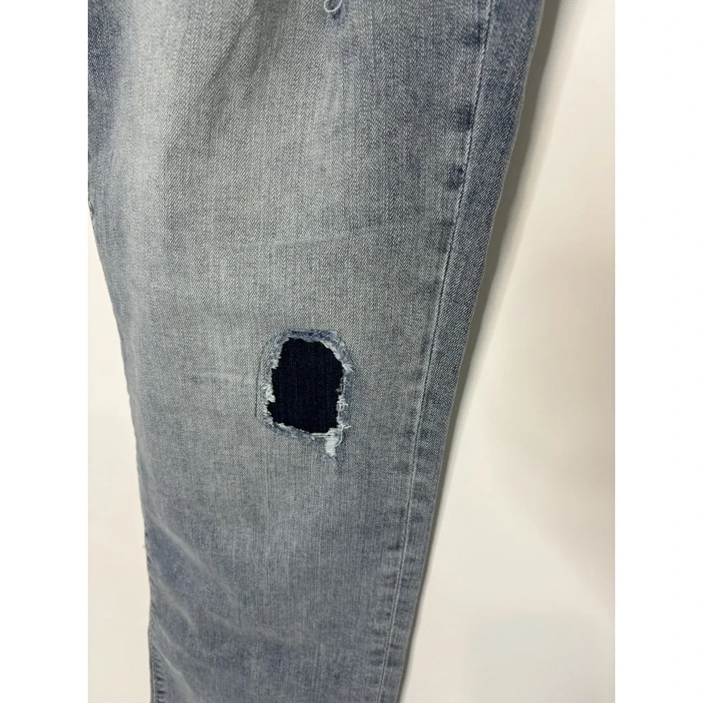 True Religion Ricky Relaxed Straight Mens 46x34 Light Vintage Wash Double Flap
